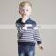 DB2812dave bella 2015 autumn infant clothes toddler coat baby outwear babi boy hoodie baby clothes boys stripe coat