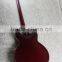 Left hand ES335 jazz electric bass guitar in wine red colour