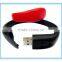 Top selling PVC silicone wristband U disk and high quality customized logo usb flash drive bracele