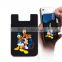 2016 popular giveaways promotional gifts silicone mobile phone card holder attach to the back of smart phone