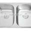 Stainless Steel Bowl Double Bar Kitchen 8247A Mobile Home Sinks