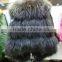 Russian Style Slim Body Raccoon Fur Short Vest