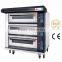 New design European standard 3 deck 12 trays industrial gas oven for bread