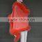 UK brands women wholesale orange cashmere and raccoon fur trim cape