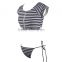 2014 xxxl open hot sex girl one piece swimwear photos with black and white stripe