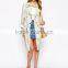 Women Fashion Floral Soft Trench Coat