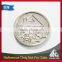 China Supplier custom embossed cut out logo trolley metal caddy coin