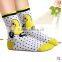 school girls fashion socks with lovely cartoon dark
