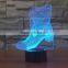 3D Optical Night Light Boot Shoes 7 RGB Light Colors 10 LEDs AA Battery or DC 5V Mixed Lot