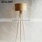 NATURAL BAMBOO VENEER LAMPSHADE TRIPOD FLOOR LAMP TRADITIONAL CHINESE HANDICRAFT TECHNIQUES