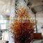 hand blown glass chandelier decoration XO-20150622 Modern glass art chandelier from famous Chinese glass artist Mr Ou LianHua