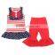Little Girls Boutique Remake Clothing Sets Kids Summer 4th Of July Patriotic Outfits Baby Summer Outfits Clothes Set