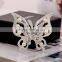 Hollow Alloy Wire Pearl Double Layer Butterfly Light Dress Brooch Pins For Women