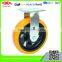 125mm American style welding housing PU heavy duty caster