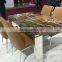 TB indian marble dining table and chairs