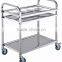 European Version Stainless Steel Two Layers Dining Cart