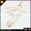 Delicate Natural Stone 18k Gold Plated Pendant Necklace