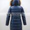 Women Winter Reversible Long Style Hooded Down Jacket