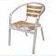 Aluminum wood bistro chair