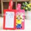 China wholesale Cute cartoon PVC soft plastic luggage tag