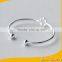 Wholesale 925 Silver Bracelet Bangle with Star of David , open silver bangle bracelet(AB-001)