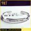 Jingli Jewelry custom engraved logo words bracelets bangles, Engraved custom believe in yourself words wrist bracelets(QS-115)