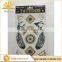 New Fashionable Mixed Gold and Sliver Metallic wholesale full face temporary tattoo