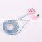 Micro USB data cable with led light manufacture for Andriod phone