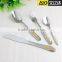 Flower style ! gold flatware stainless steel cutlrry