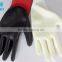 Knitted wirst woven liner blue nitrile coating gloves for industrial gloves
