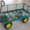 4 Wheel Wheelbarrow Garden Utility Trolley Cart