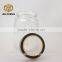 Round glass storage jar clear glass cookie jar