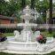 outdoor garden decoration stone carving marble horse water fountain