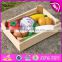 Pretend play kitchen toys wooden toy cutting fruit for kids W10B183