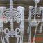 Halloween decorative glow plastic human skeleton