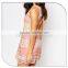 2016 latest one piece dress patterns for party girls design fashion casual mix color crochet women dress
