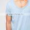 2016 Guangzhou High Quality Custom Short Sleeve Plus Size Scoop Neck Blue Mens 100% Cotton Breathable Fashion Plain Dyed T-Shirt