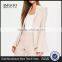 MGOO Custom Made Slim Fitting Blazers For Women One Buttons Pink Crepe Curve Lapel Flare Long Sleeves