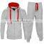 Custom Mens Plain Tracksuit Full Zip up Gym Hoodie Contrast Tracksuit Top Tapered Jogger Pants Tracksuit Bottoms