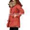 2015 New Listing Women Long A-Line Down Jacket With Fur Collar