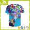 2016 Customised Men's Sublimation Full Print Short Sleeve 100%Cotton T-Shirt Wholesale