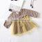 B22661A Autumn New design sweet Baby Girl plaid dress