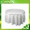 Wholesale 132'' white round plain 100% polyester wedding table cloth