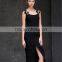 Hot selling sex girls photos open midi dress strap midi bodycon evening dress