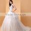 Ball Gown Princess Wedding Dress Floor-length One Shoulder Organza with Appliques Beading Flower bridal gown P046