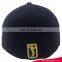 2017Popular black 6 panels gold embroidery stitch hip hop snapback cap and hat fitted cap