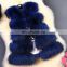 Royal blue whole fur fashion luxury raccoon fur vest clothing