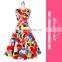 New arrived lady casual clothing dress flower print fashion dress for sale