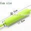Hot sale medium size 30cm length plastic handle silicone pastry rolling pin for dumpling, pastry, bread
