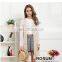 Spring season latest trendy sleeveless long vest with lotus hem knitted sweater